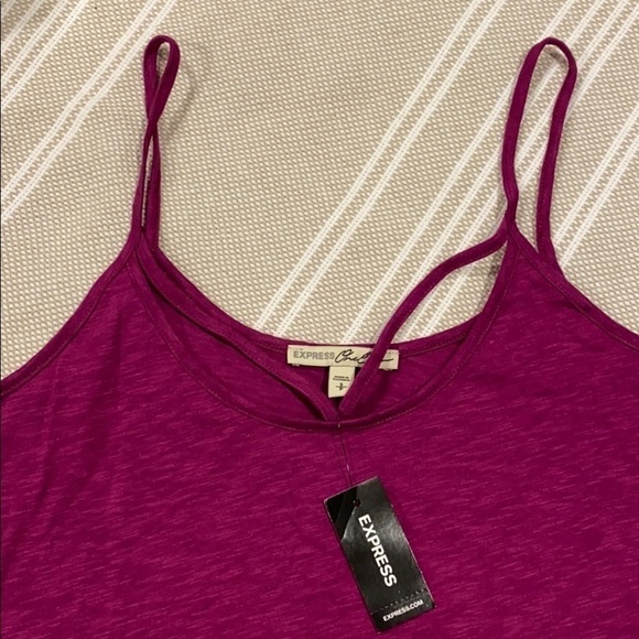 NWT Express Fuschia Strappy Swingy Tank - Picture 3 of 8